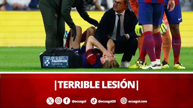 Imagen de vista previa para (FOTO) La terrible imagen de la lesión de Frenkie De Jong ante Real Madrid