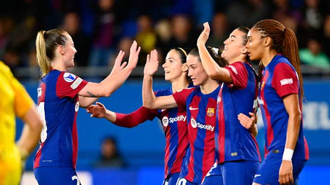 Image d'aperçu pour Le FC Barcelone rejoint Chelsea en demi-finale d’UEFA Women’s Champions League