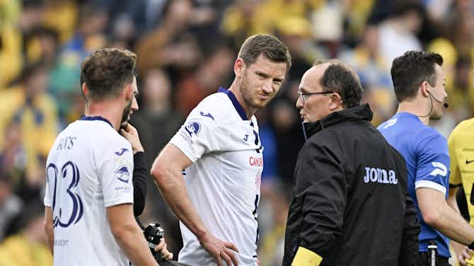 Preview image for Blow for Anderlecht’s title chances as former Tottenham defender Jan Vertonghen set miss crucial run in