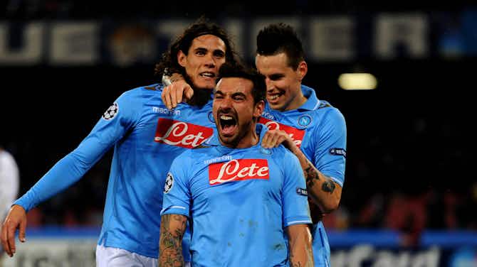 Imagem de visualização para Cavani, Lavezzi e Hamsik lideravam o Napoli, há 10 anos, a uma marcante conquista da Copa da Itália