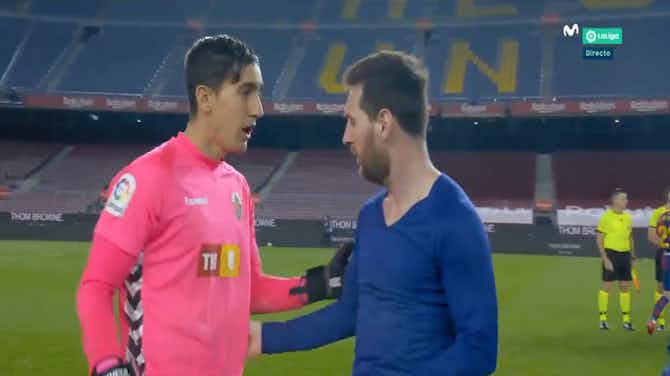 Preview image for Video: Edgar Badia completely shocked that Lionel Messi wants his shirt in swap after Barcelona beat Elche