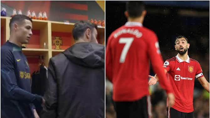 Preview image for Portugal ace explains what really went on between Man Utd duo Ronaldo & Fernandes in viral clip