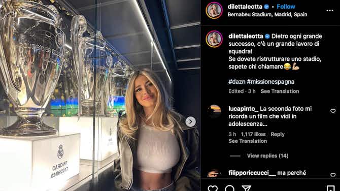 Preview image for Photo: Loris Karius’ girlfriend drops huge clanger posing by Real Madrid Champions League trophies