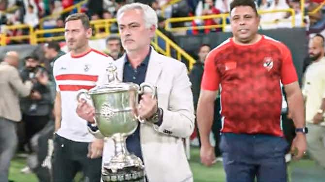 Preview image for Picture: Three former Serie A stars walk out with trophy for Egypt Cup final