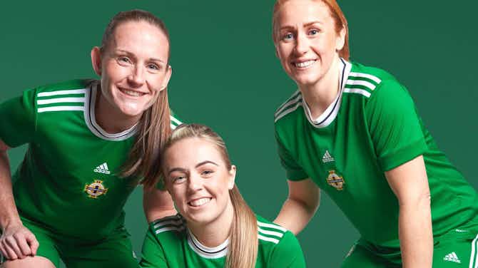 Imagem de visualização para Camisa titular da Seleção feminina da Irlanda do Norte 2022 é revelada pela Adidas