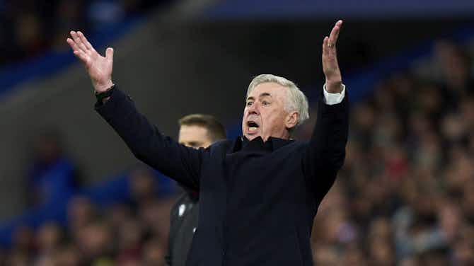Preview image for Carlo Ancelotti comments on Atletico Madrid fans hanging effigy of Vinicius Junior