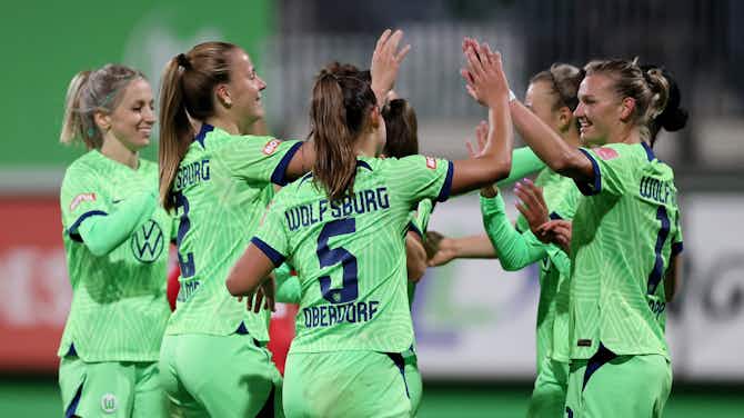 Vorschaubild für Starke Außenverteidigerinnen, Jonsdottir sofort on fire: Die Noten zum Wolfsburger Kantersieg gegen Leverkusen