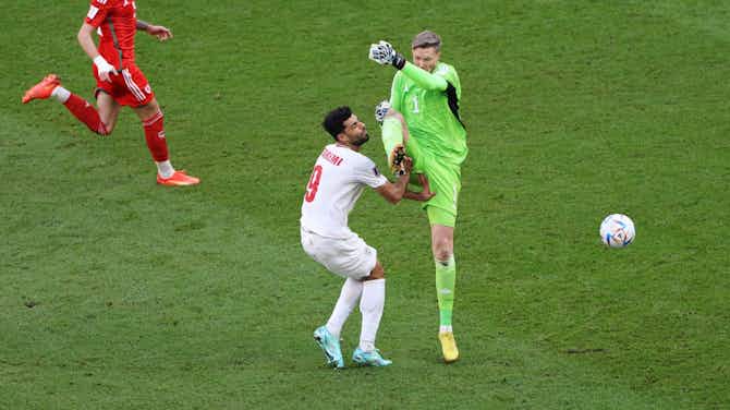 Preview image for Wayne Hennessey scissor kick earns first red card of 2022 World Cup