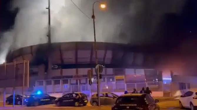 Imagem de visualização para Após derrota, torcida põe fogo em estádio na Itália