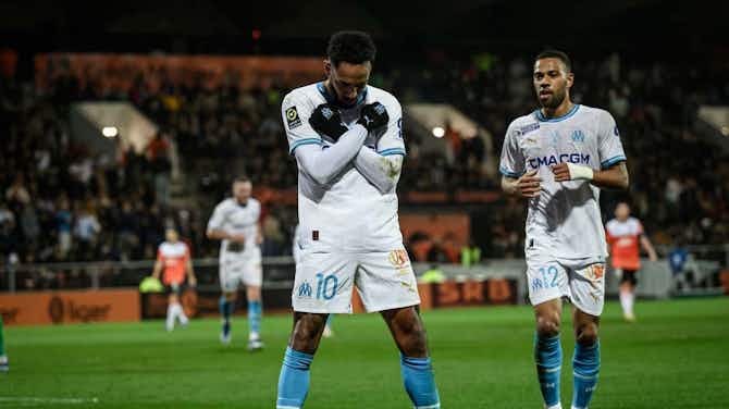 Imagem de visualização para Aubameyang faz dois, e Olympique de Marseille vence o Lorient no Francês