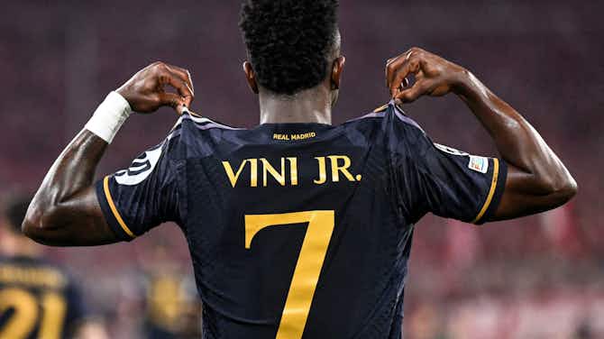 Preview image for Two records broken for Vinicius following brace vs Bayern Munich