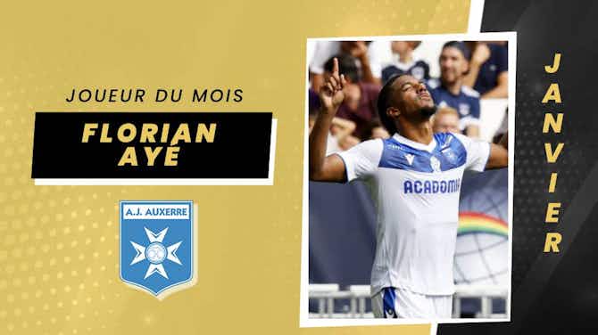 Image d'aperçu pour Ligue 2 – Florian Ayé (AJA) élu joueur de janvier sur MaLigue2 !