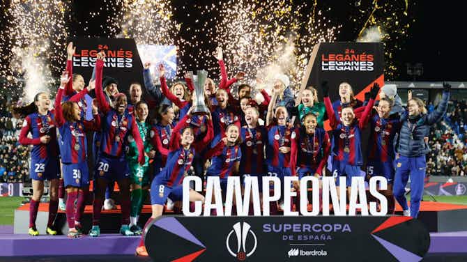 Imagem de visualização para Supercopa da Espanha: Barcelona goleia o Levante e