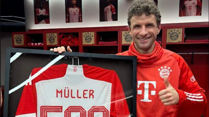 Imagem de visualização para Thomas Muller atinge a marca de 500 vitórias com o Bayern de Munique