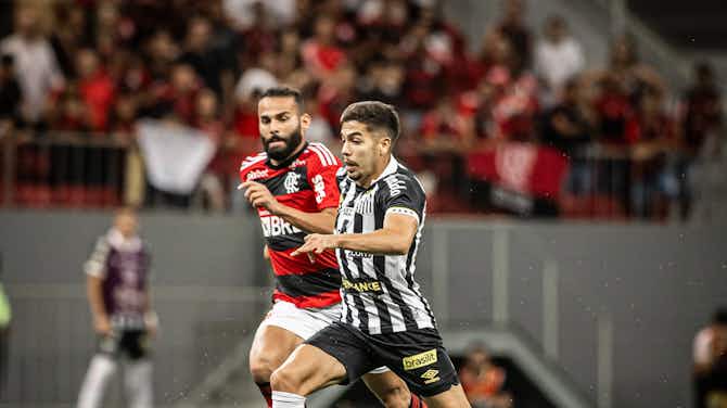 Imagem de visualização para Nonato celebra 1º gol pelo Santos, mas coloca pés no chão após vitória sobre o Flamengo
