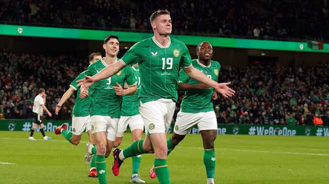 Preview image for Evan Ferguson strikes on first international start as Ireland edge past Latvia
