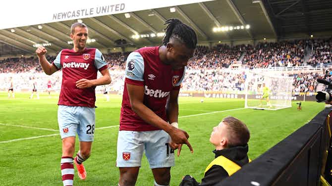 Preview image for Newcastle ball boy rejects Mohammed Kudus’ cheeky request for West Ham celebration