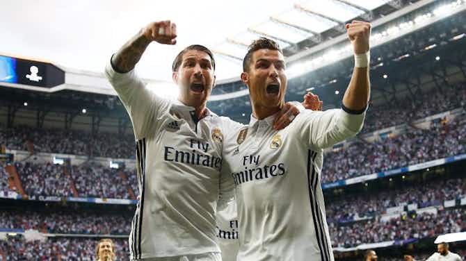 Image d'aperçu pour Real Madrid : Cristiano Ronaldo et Sergio Ramos célèbrent les 122 ans du club