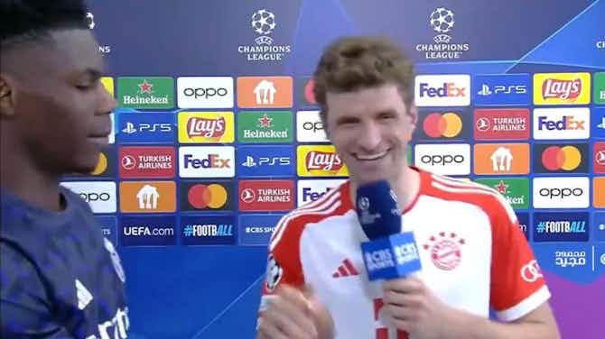 Image d'aperçu pour Bayern - Real Madrid : l'amusant échange entre Müller et Tchouaméni en interview