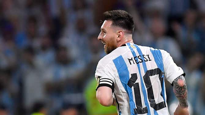 Preview image for Lionel Messi scores 100th Argentina goal to join exclusive club with Cristiano Ronaldo
