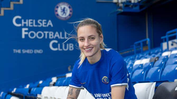 Preview image for Nathalie Bjorn vows to 'fight 100%' as Chelsea confirm signing of Everton defender