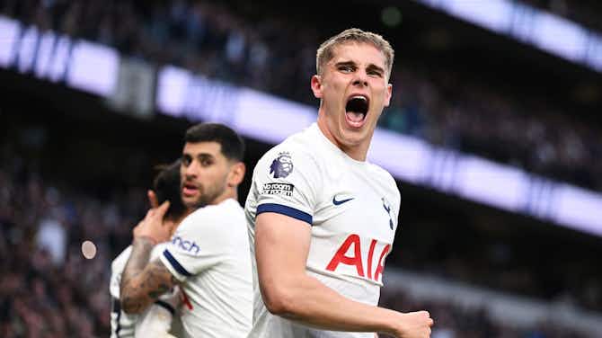 Preview image for Tottenham 3-1 Nottingham Forest: Spurs move up to fourth as Micky van de Ven and Pedro Porro strike