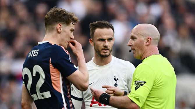 Preview image for James Maddison deserved red card for 'punch' on Ryan Yates in Tottenham win, claims Nuno Espirito Santo