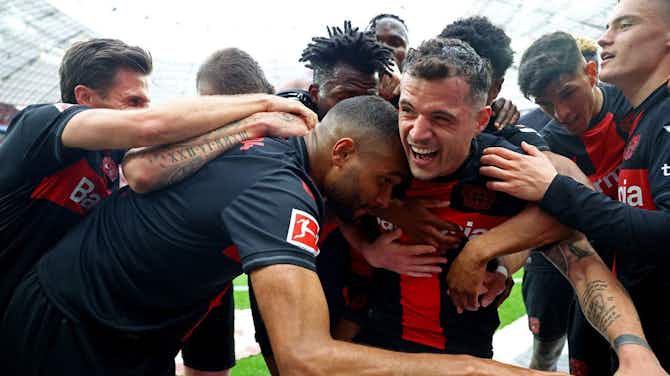 Preview image for Granit Xhaka stunner and pitch-invasion pandemonium as Bayer Leverkusen win first-ever Bundesliga title