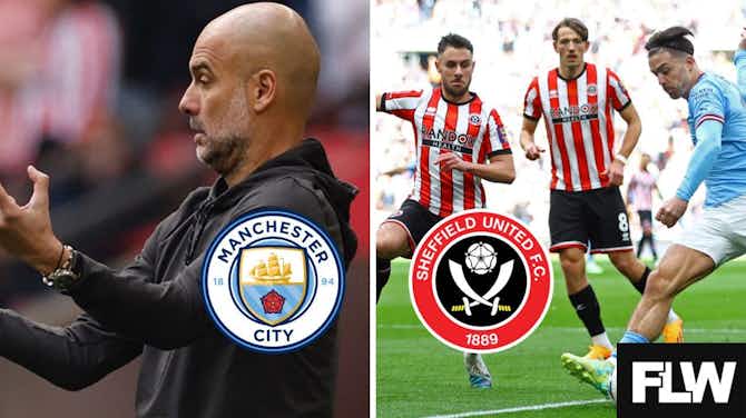 Preview image for Sheffield United’s George Baldock issues Man City treble view after Jack Grealish antics