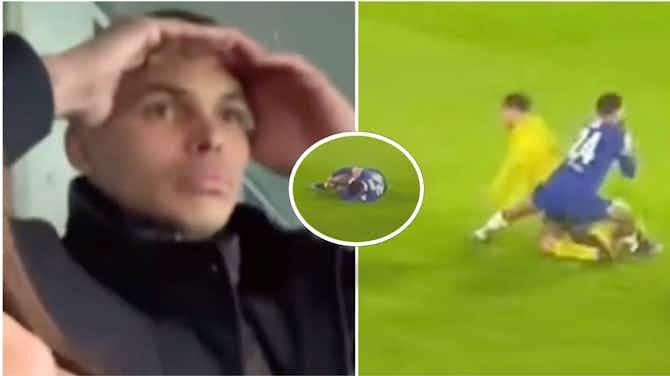 Preview image for Chelsea 2-0 Dortmund: Thiago Silva's reaction to Jude Bellingham's nasty Reece James tackle