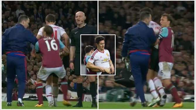 Preview image for Man Utd: Mark Noble's reaction to Ander Herrera time-wasting in 2016 was gold