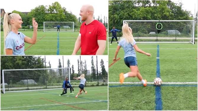Preview image for Alisha Lehmann shows YouTuber just how good she is at football