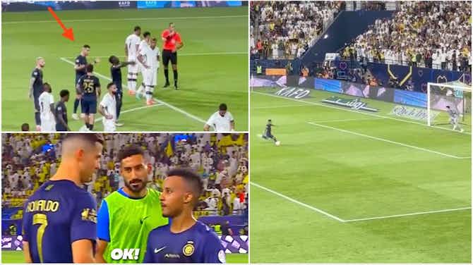 Preview image for Cristiano Ronaldo gives penalty to Al-Nassr teammate - reacts as fans fail to support Ghareeb