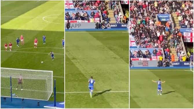 Preview image for Jamie Vardy channels inner Emmanuel Adebayor after goal in Leicester vs Bristol City