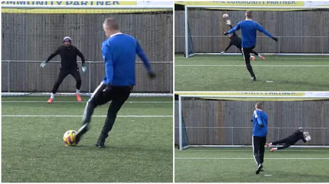 Preview image for Mark Goldbridge takes 10 penalties against ex-Manchester United goalkeeper Ben Foster