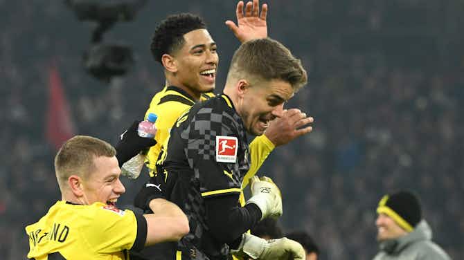 Imagem de visualização para O Dortmund teve eficiência e precisou de resiliência em mais uma vitória, esta fundamental, sobre o Leipzig
