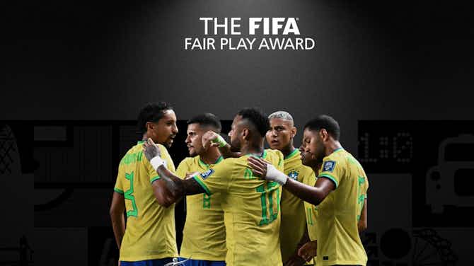 Imagen de vista previa para Selección brasileña gana el premio FIFA al juego limpio