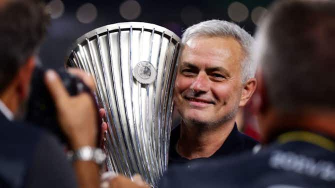 Preview image for José Mourinho lifts his fifth piece of European silverware 🏆🏆🏆🏆🏆
