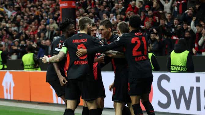 Preview image for 🏆 Leverkusen win at the death; Liverpool cruise; Roma, Milan advance