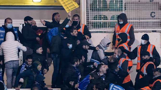 Preview image for Bastia supporters clashed with stewards at Nantes last night