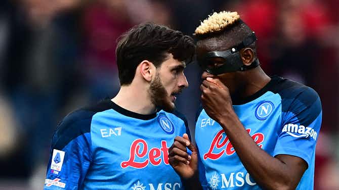 Preview image for Napoli’s Victor Osimhen and Giovanni Simeone to miss Champions League tie v Milan