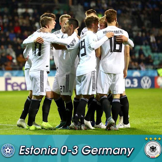 Preview image for Down a man, Germany secure three points against Estonia