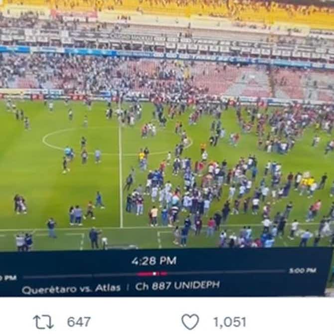 Pratinjau gambar untuk FIFA Kutuk Perkelahian Massal di Laga Queretaro vs Atlas di Liga Meksiko
