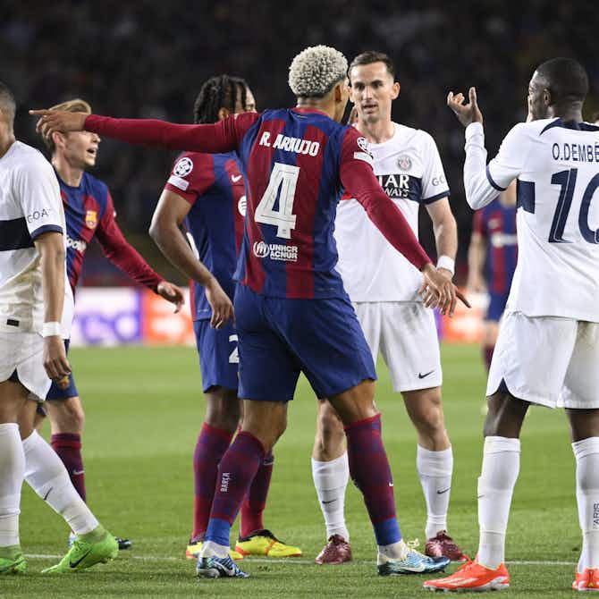 Preview image for Former Spanish referee claims PSG player dived on Araujo’s red card foul