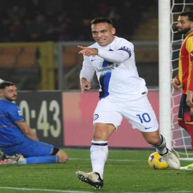 Imagen de vista previa para Doblete de Lautaro Martínez y victoria 4-0 de Inter sobre Lecce y se mantiene líder de la Serie A