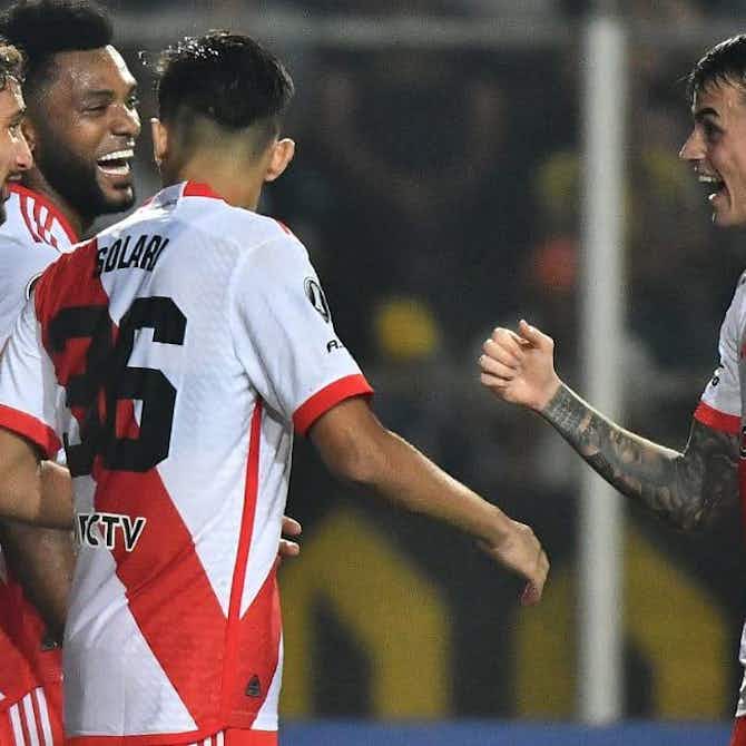 Imagen de vista previa para Con un carazo de Boselli y un golazo de Fonseca, River debutó con victoria en la Copa Libertadores