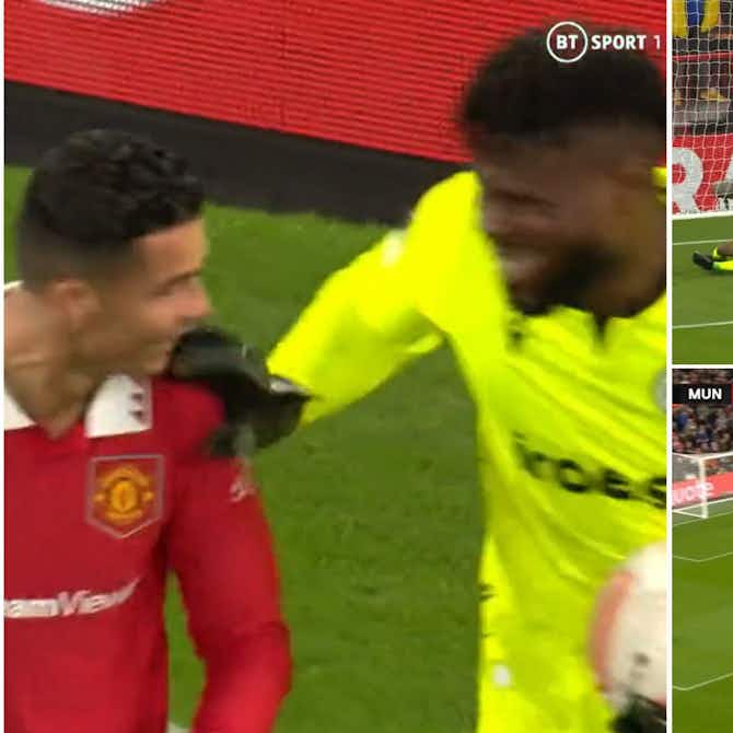 Preview image for Cristiano Ronaldo shared wholesome moment with Francis Uzoho in Man Utd 1-0 Omonia