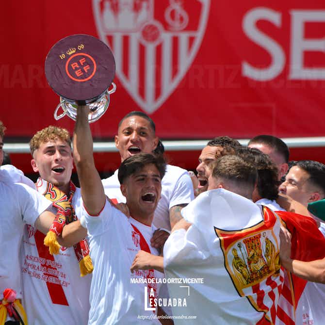 Imagen de vista previa para FOTOGALERÍA | Sevilla Atlético (1-1) UCAM Murcia FC y ascenso del Sevilla Atlético a 1ª RFEF