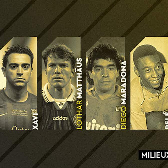 Preview image for Ballon d’Or Dream Team announced: former Barcelona stars Xavi and Maradona selected as best ever midfielders