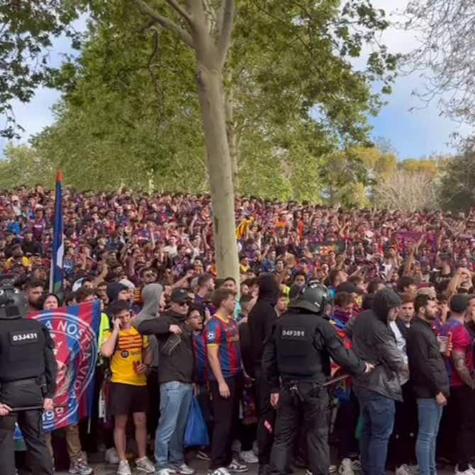 Preview image for “Vinicius, d*e” chants heard from section of Barcelona supporters before Champions League clash with PSG